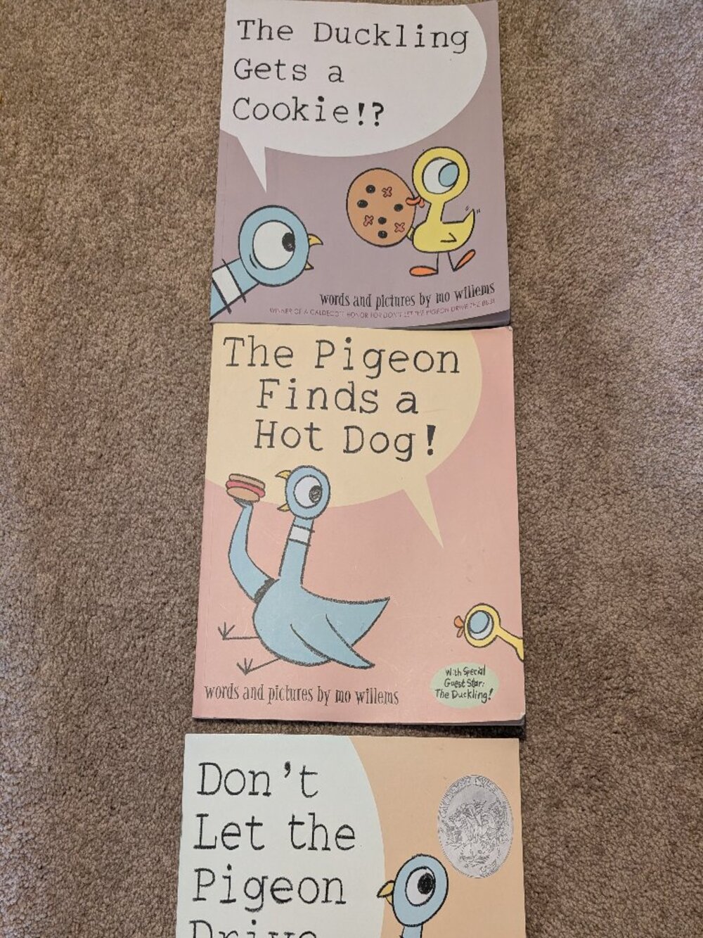 3 books by Mo Willems Pigeon and Duckling books